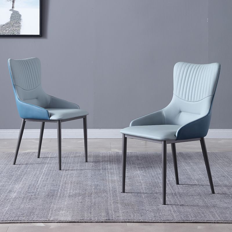 Silla de comedor de metal moderna, silla de comedor tapizada de tela de lino para uso en restaurantes