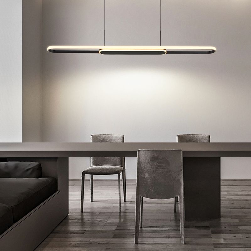 Nordic Modern Style Island Lamp Simple LED Hanging Lighting Fixture for Dining Room