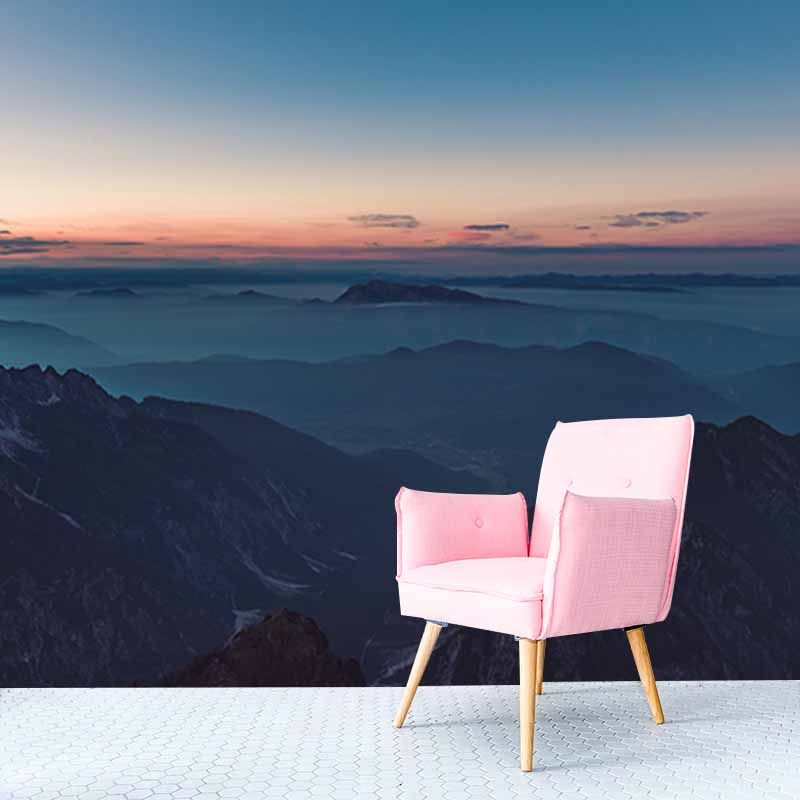 Photography Environment Friendly Mural Wallpaper Mountain Range Indoor Wall Mural