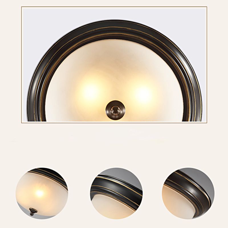 Luminaire de plafond de salon de style moderne à montage encastré en verre avec forme