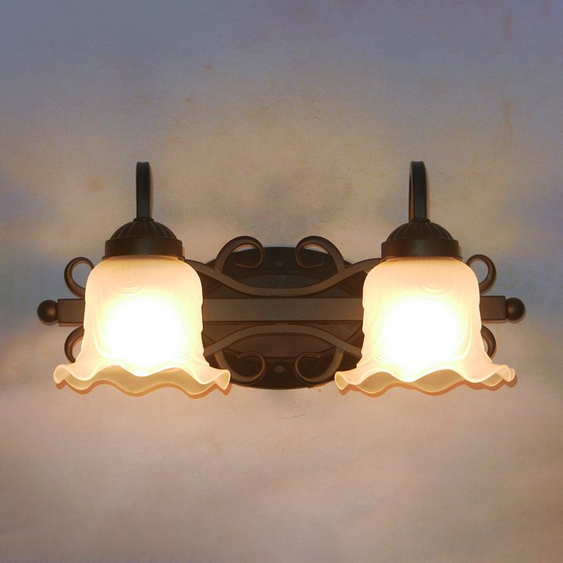 Simple Makeup Mirror Light American Bathroom Glass Shade Mirror Lamp Fixture