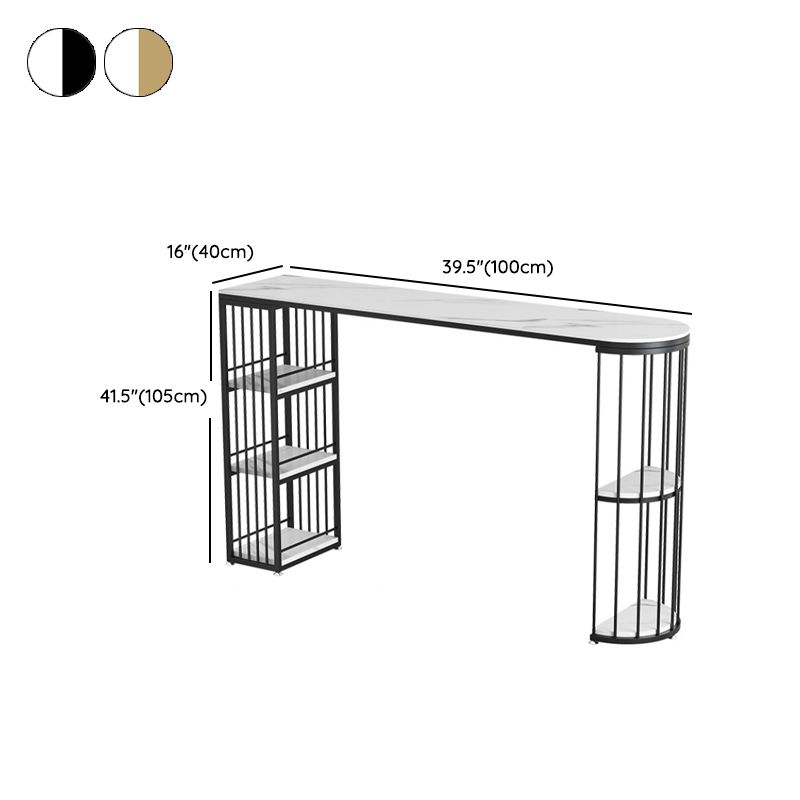 Modern Bar Table Set 1/3/4 Pieces Stone Counter Table with Upholstered Stools