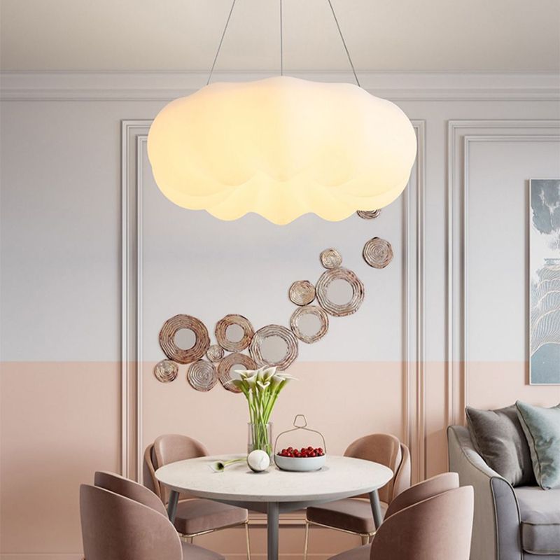 Slaapkamer hangende hanger licht metaal led Noordse kroonluchter lamp in wit
