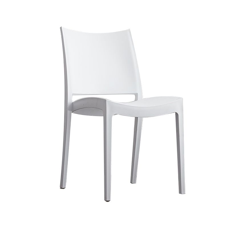 Dining Room Indoor Chair Plastic Armless Dining Accent Chair
