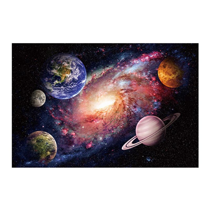 Modern Style Space Rug Living Room Carpet Polyester Washable Area Rug