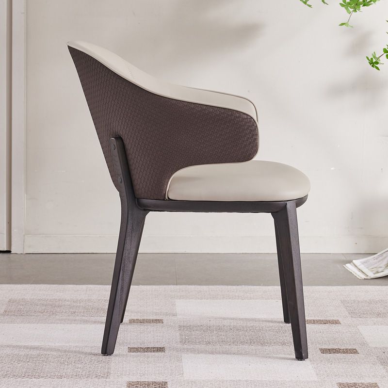 Industrial Upholstered Dining Chair Armless Dining Room Chair