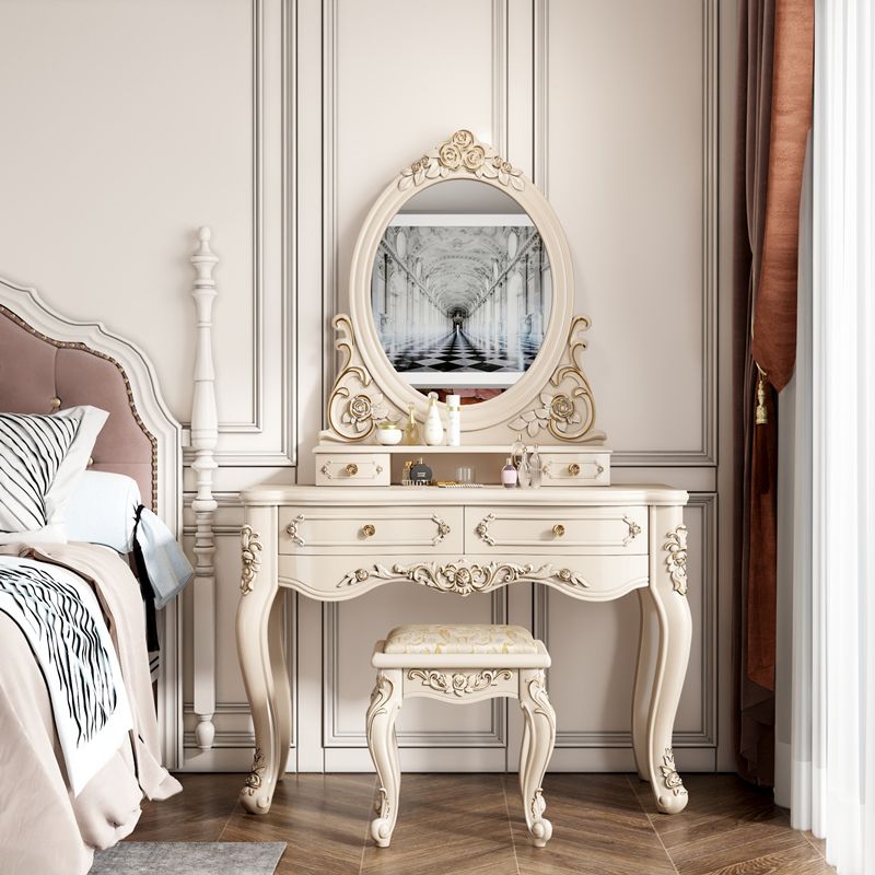 Victorian Bedroom Makeup Vanity Desk Table Wood Vanity Dressing Table