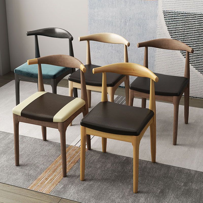 Silla lateral industrial con respaldo abierto para cocina, sillas laterales de comedor de madera