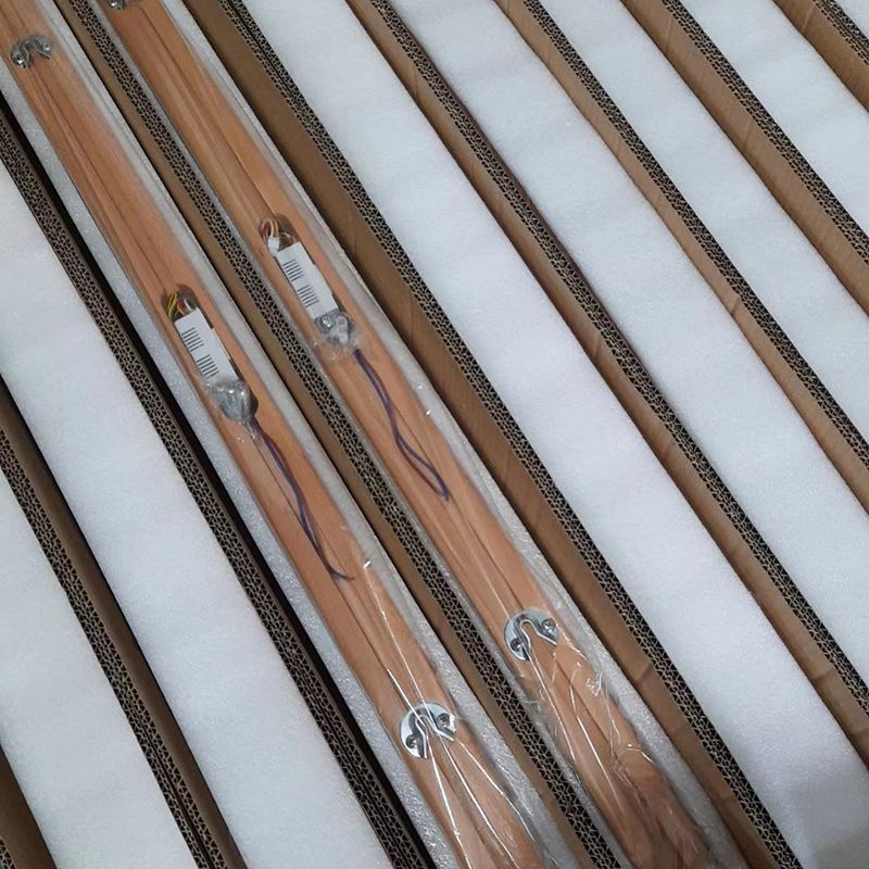 Linear Shape Wood Wall Light Modern Style 1-Light Wall Mount Lighting in Brown