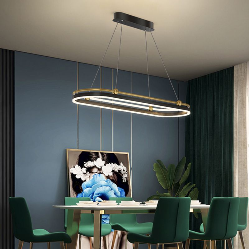 Geometric Contemporary Simple Island Light Acrylic Shade Hanging Light for Dining Room