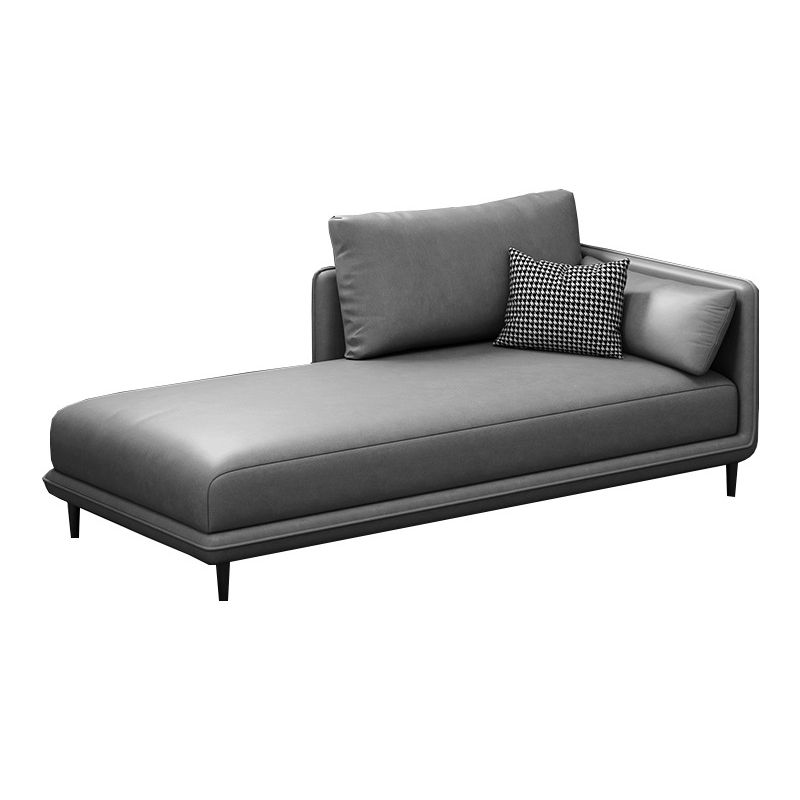 Nordic Chaise Lounge Cushioned Chaise Lounge Chair with Pillow Top Arms