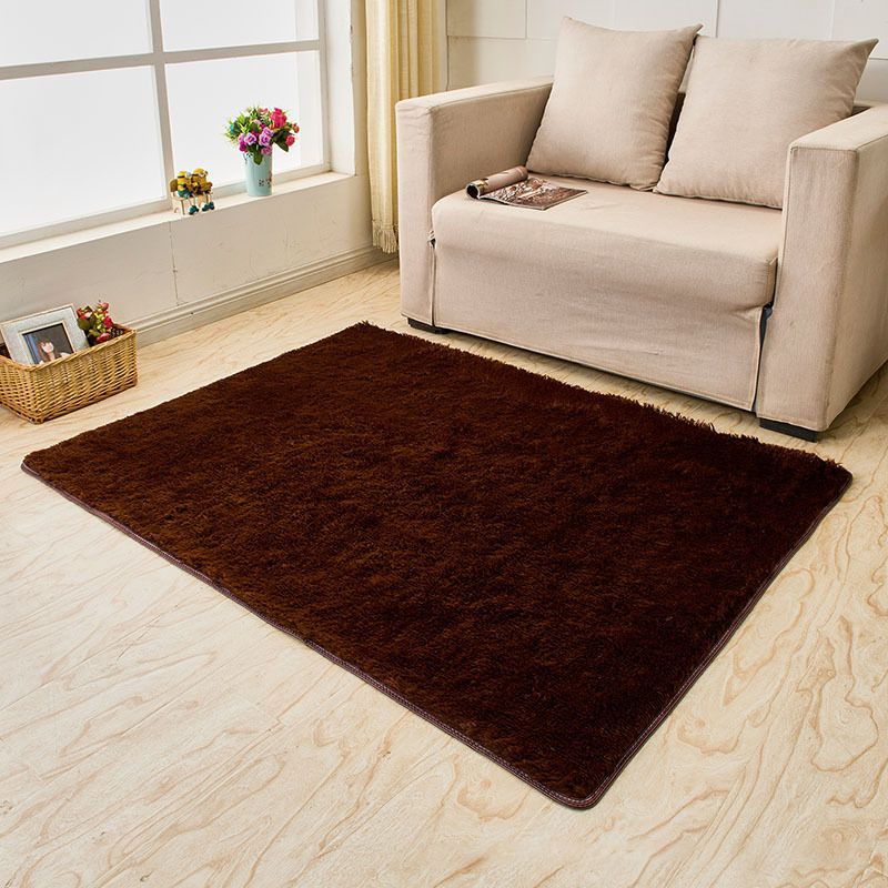 Casual Solid Color Rug Multi-Colored Polypropylene Area Carpet Pet Friendly Easy Care Indoor Rug for Living Room