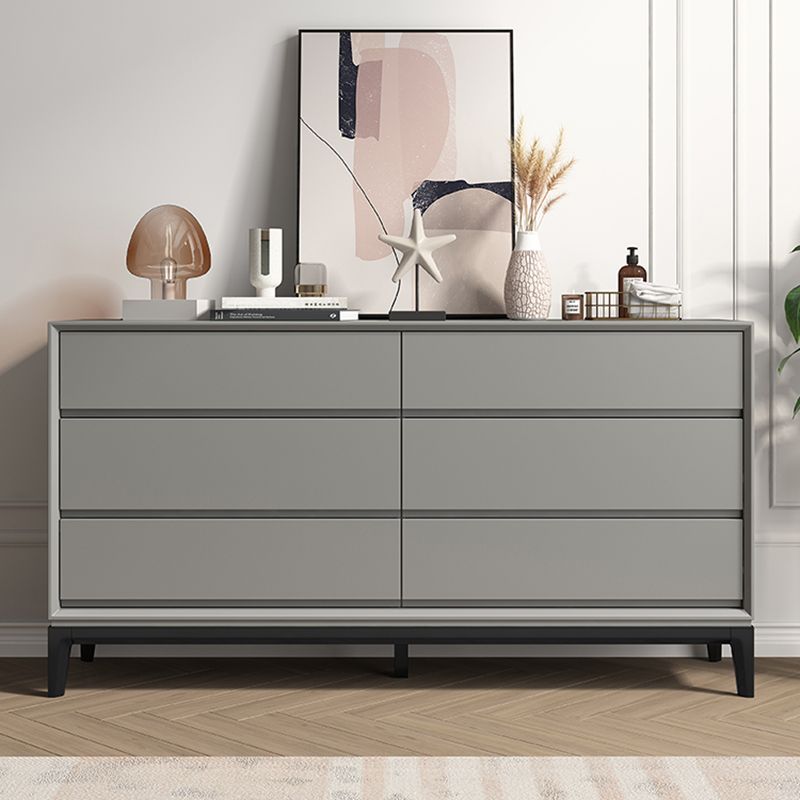 Contemporary Accent Chest with Drawers and Straight Legs Rectangle Chest