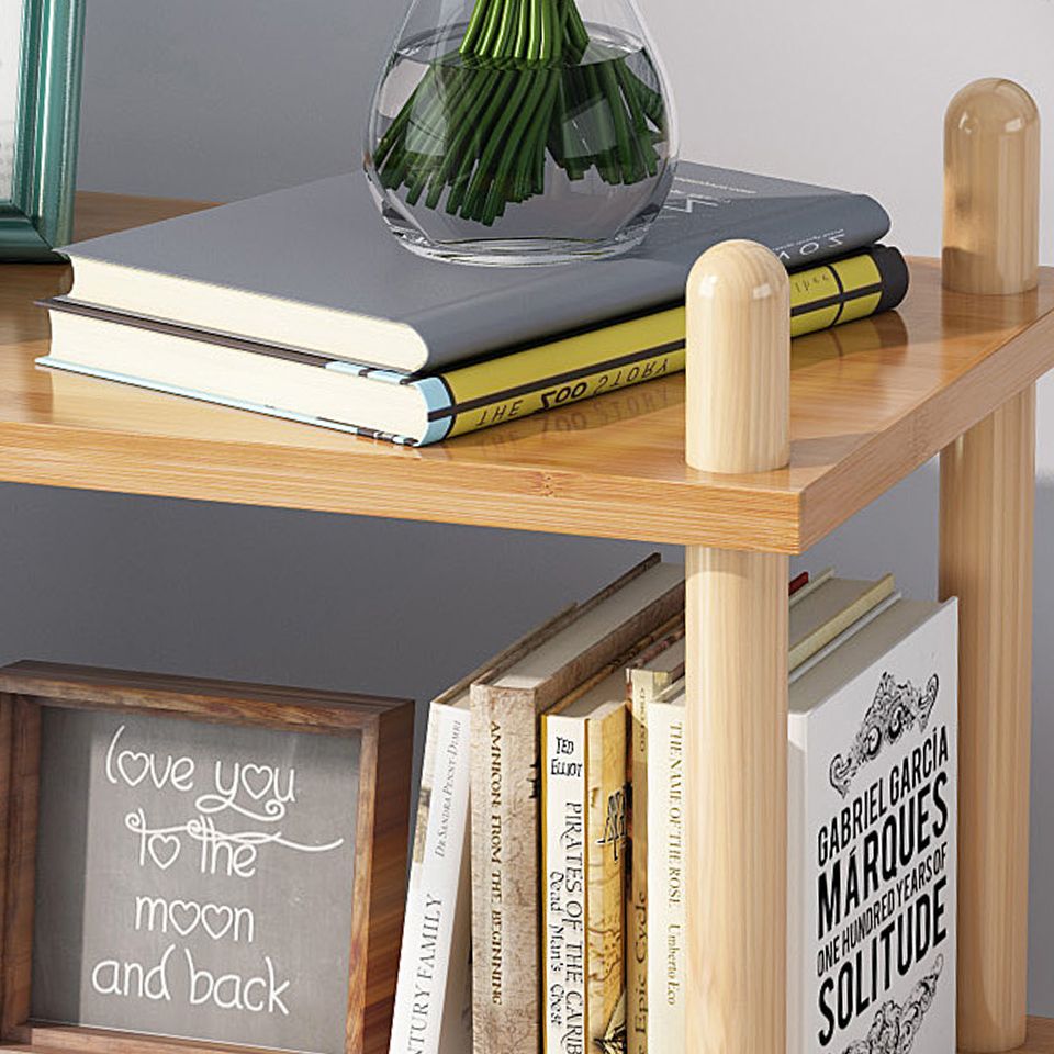 Modern Style Bookshelf Open Back Artificial Wood Bookcase for Office