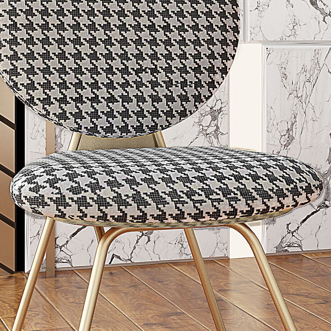 Sillas de comedor de metal de estilo nórdico, silla sin brazos con parte trasera abierta para uso doméstico