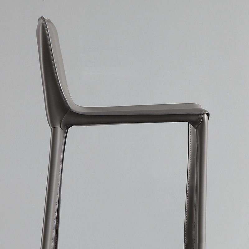 Modern Style Low Back Bar-stool Pu Leather Counter Bar Stool with Metal Legs