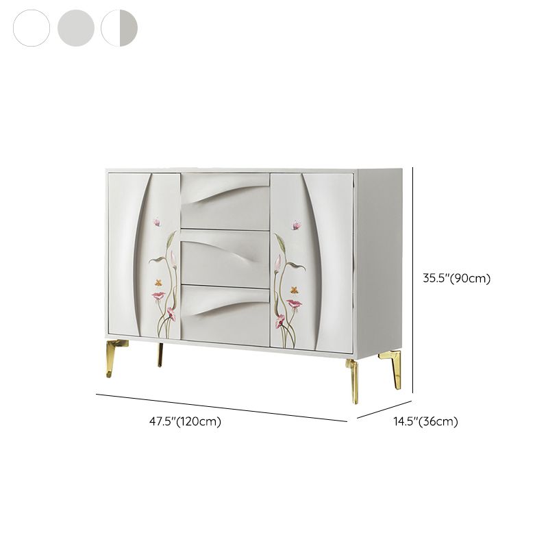 Classic Glam Horizontal Combo Dresser Wood Storage Chest Dresser for Bedroom