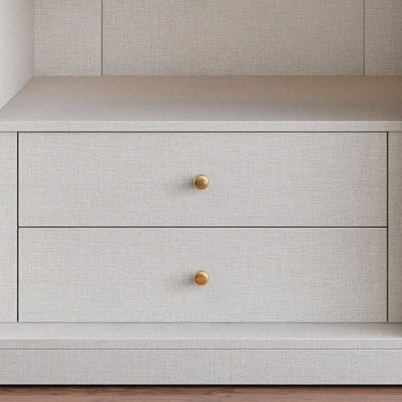 Contemporary Style Wood Wardrobe White Colour Soft Close Drawer Wardrobe Closet