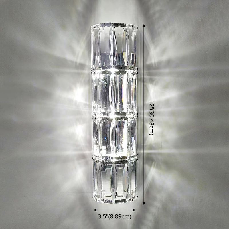 Transparante cilinderwand SCONCE Verlichting Moderne stijl Crystal Wall Mounted Lights