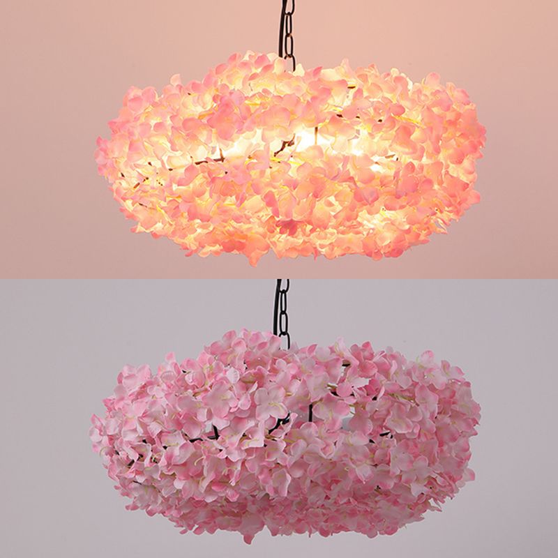 3-lichts moderne stijl bloemen hangen licht roze creatieve verlichting hanger voor coffeeshop