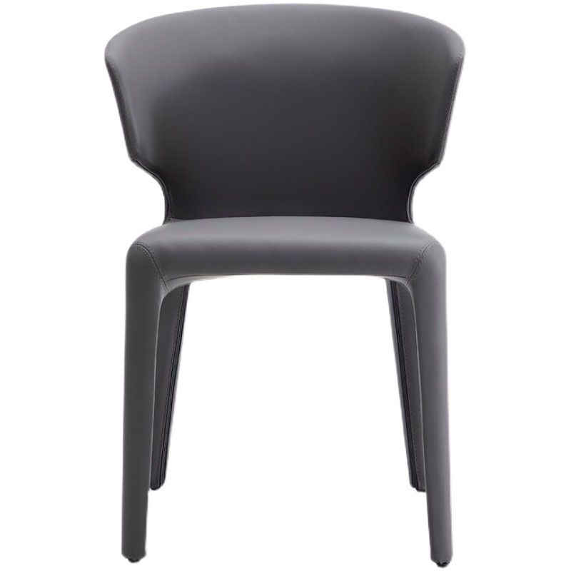 Glam Armless Dining Chairs Wingback Side Chair with Stainless Steel Legs