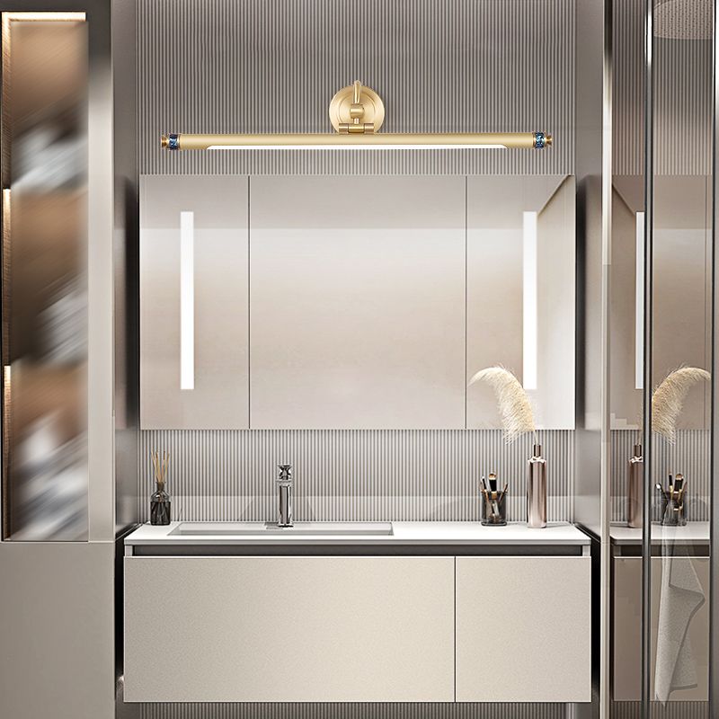 Modern Copper Vanity Light 1-Light LED Mirror Front Light with Acrylic Shade for Bathroom