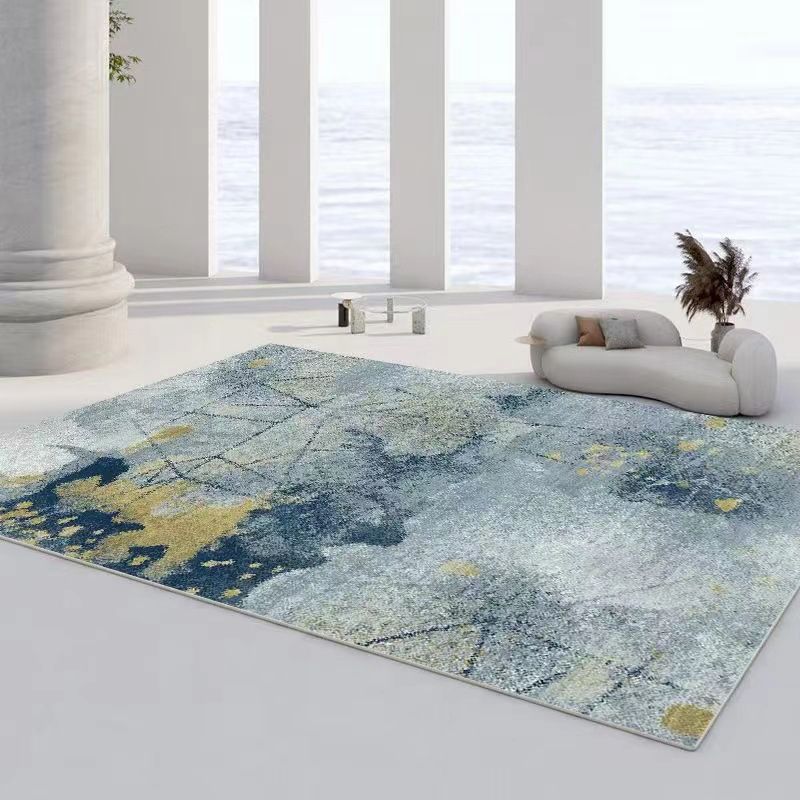 Brown Graphic Rug Polyester Casual Rug Non-Slip Backing Rug for Drawing Room