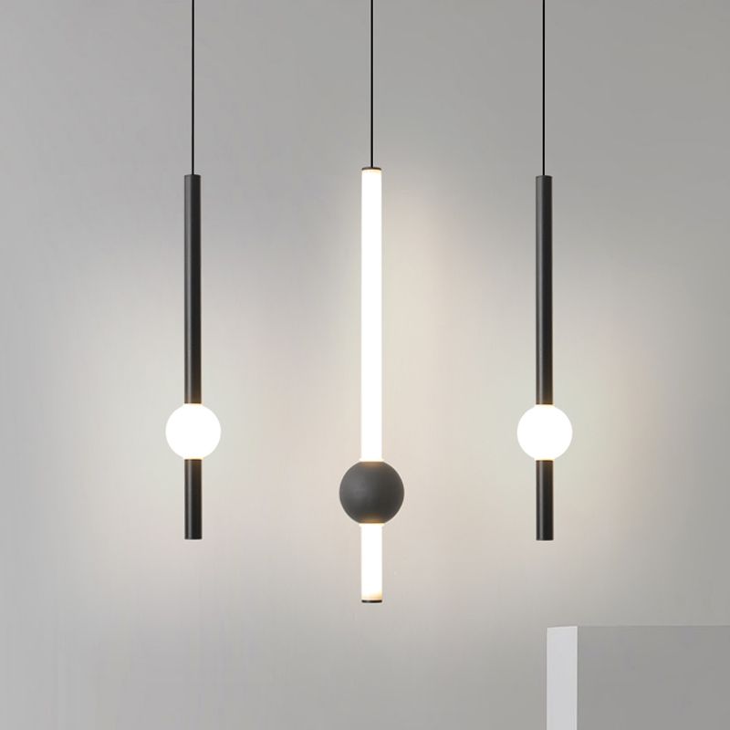 Salle de salle à manger minimalisme de pendentif en fer linéaire