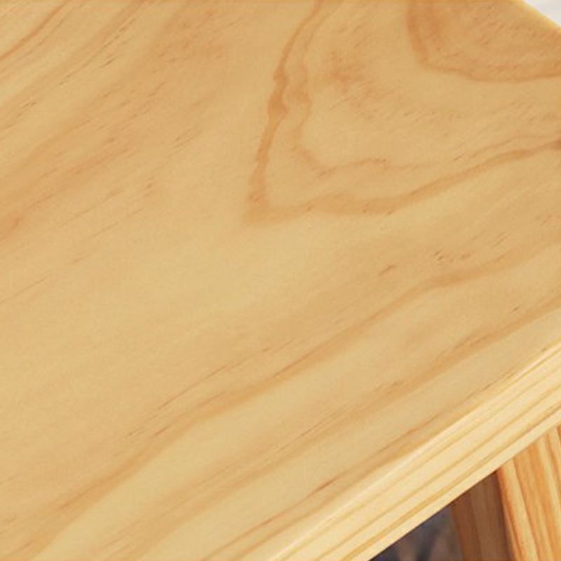 Modern Armless Backless Counter Stool Wood Cashier Bar Stool with Seat and Pedal