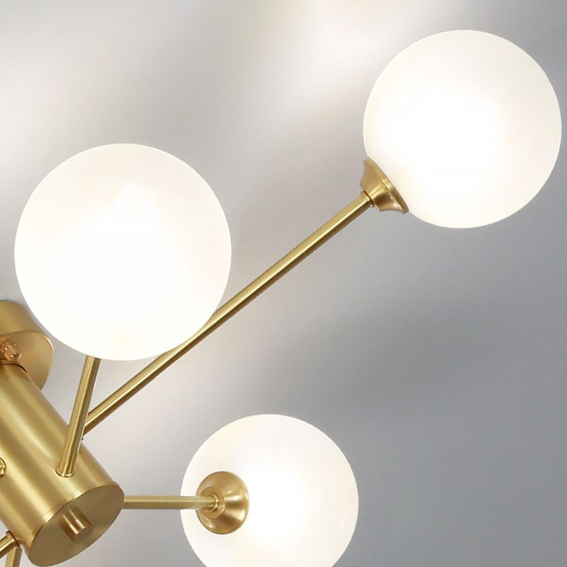Nordic Style Ceiling Light Glass Shade Ball Shape Ceiling Lamp for Living Room