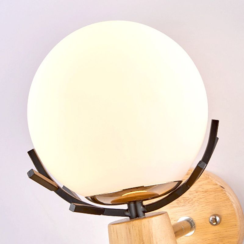 Nordic Style Vanity Light Antler Shape Vanity Lamp with Glass Shade for Shower Room