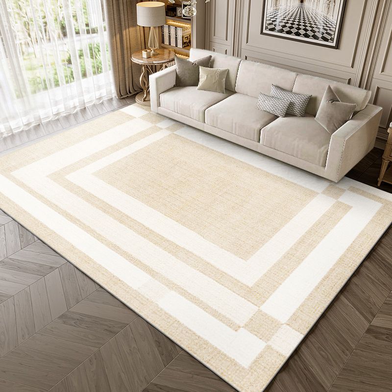 Trendy Rectangle Print Indoor Rug Polyester Carpet Non-Slip Backing Area Rug for Home Decoration