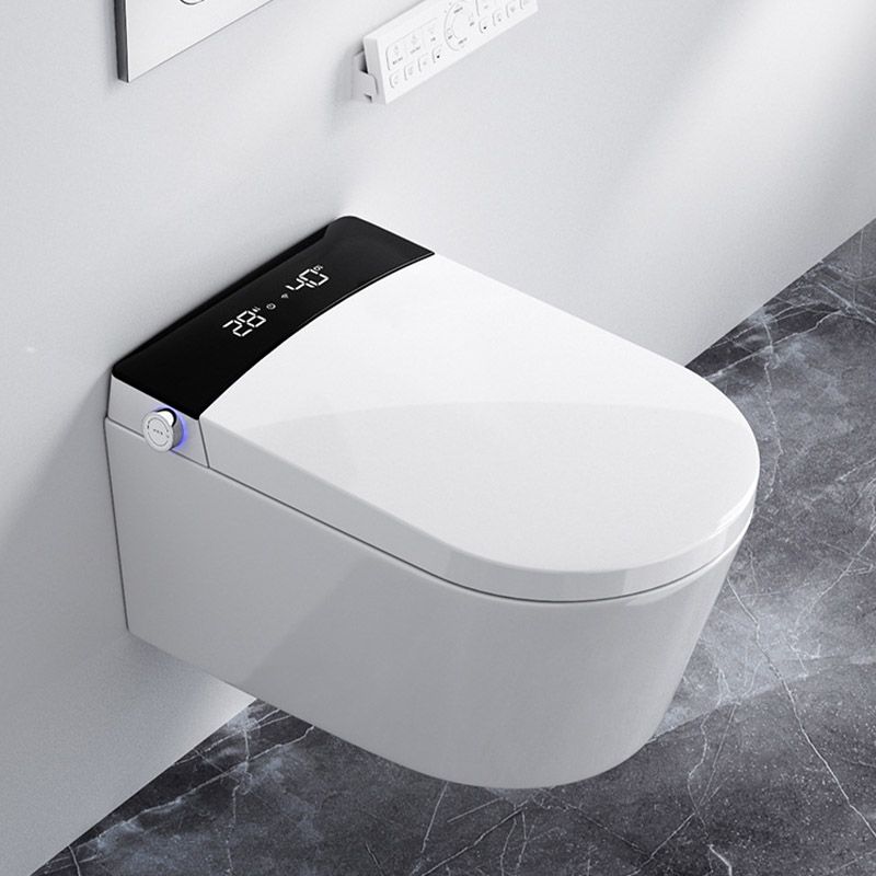 Contemporary 1-Piece Toilet Wall-mount Urine Toilet with Slow Close Seat for Washroom