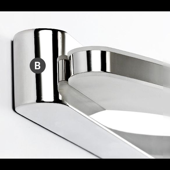 Mobile moderno mobile a specchio da bagno luci da bagno in acciaio tonalità lineare a led vanità ambientale illuminazione