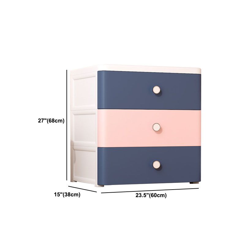 Plastic Wardrobe Cabinet with Drawer Non-Hanging Armoire Cabinet for Home