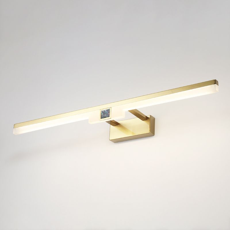 Linear Metal Wall Sconce Modern Style 1-Light Mirror Wall Mount Lighting