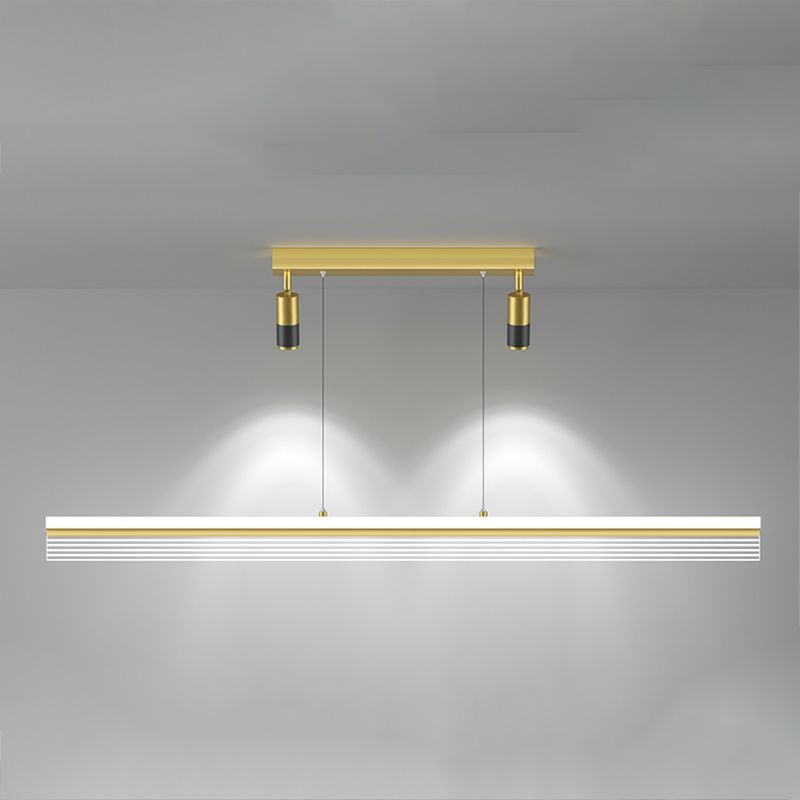Iluminación de isla de forma lineal estilo moderno metal de 3 luces iluminación de islas