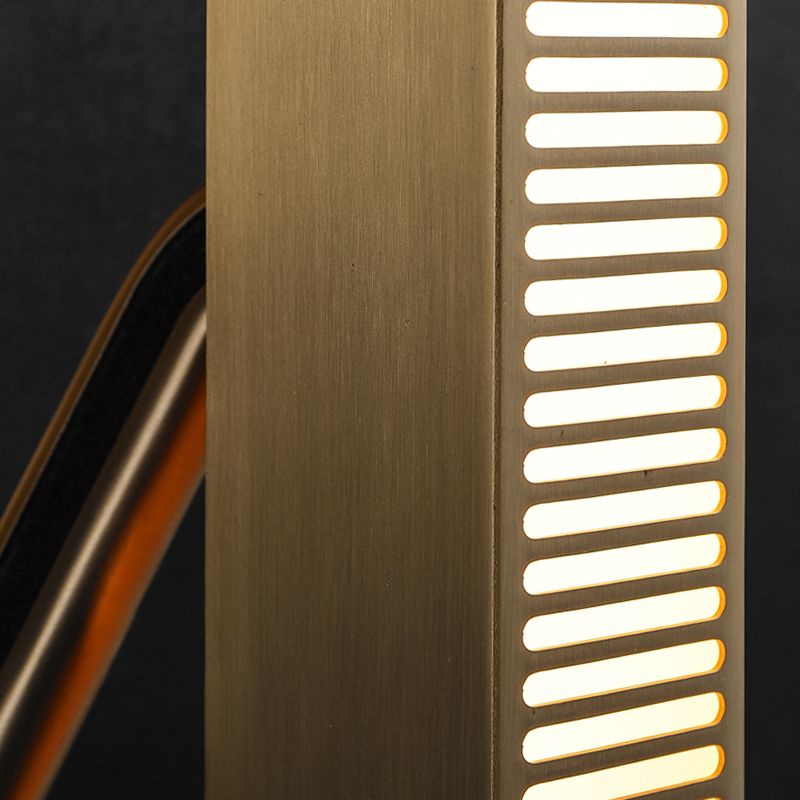 LED Modern Metal Wall Sconce Geometric Shape Wall Light with Acrylic Shade for Bedroom