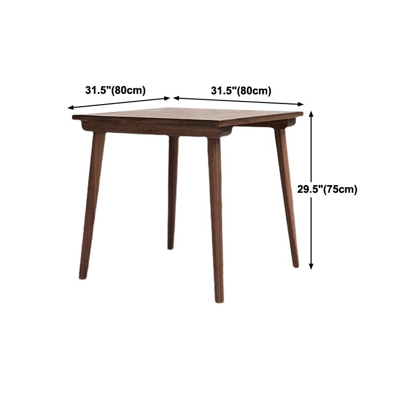Mesa de comedor de madera maciza de pino cuadrado Mesa de 4 patas industriales para comedor