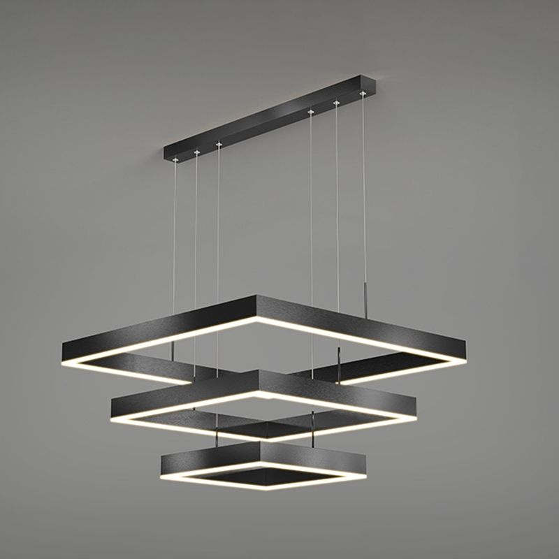 Lámparas de lámparas cuadradas de varios niveles Restaurante moderno