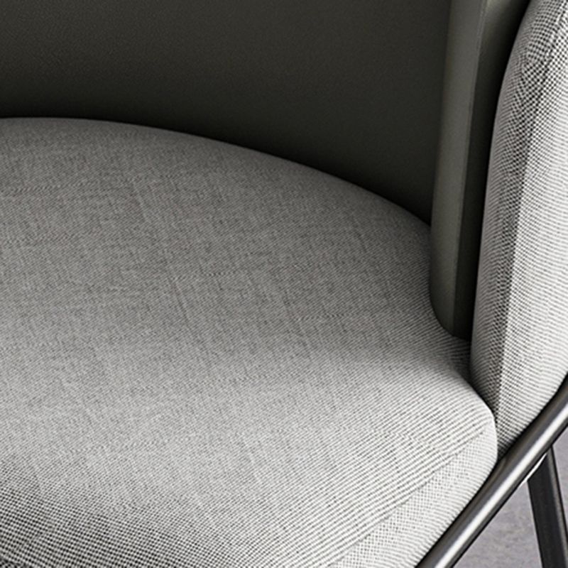 Contemporary Metal Dining Chairs Upholstered Armless Dining Chairs for Home Use