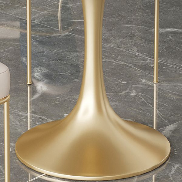 Glam Round Sintered Stone Dining Table Set 1/2/3/4/5 Pieces Dining Set for Home Use