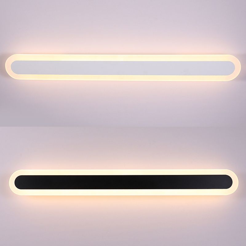 1 Light Linear Wall Mount Light Fixture Modern Wall Lamp Metal Wall Sconces