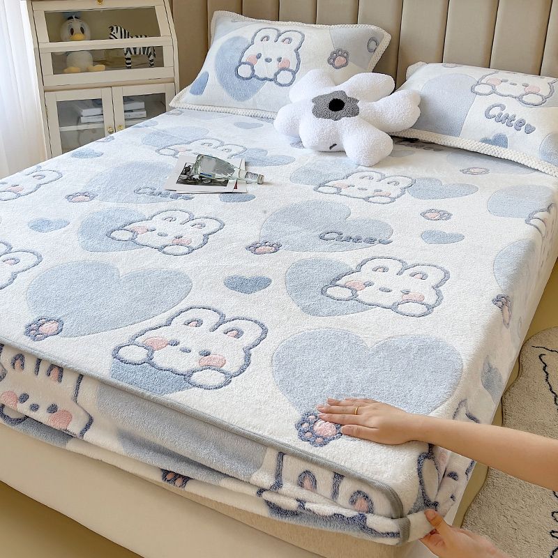 Animal Print Super Soft Modern Fitted Flannel Sheet for Bedroom