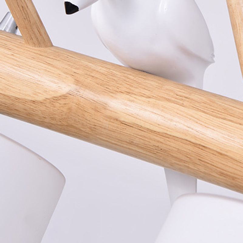 Modern Lighting Chandelier Cylinder Island Pendant Lights Wood Island Lights in White