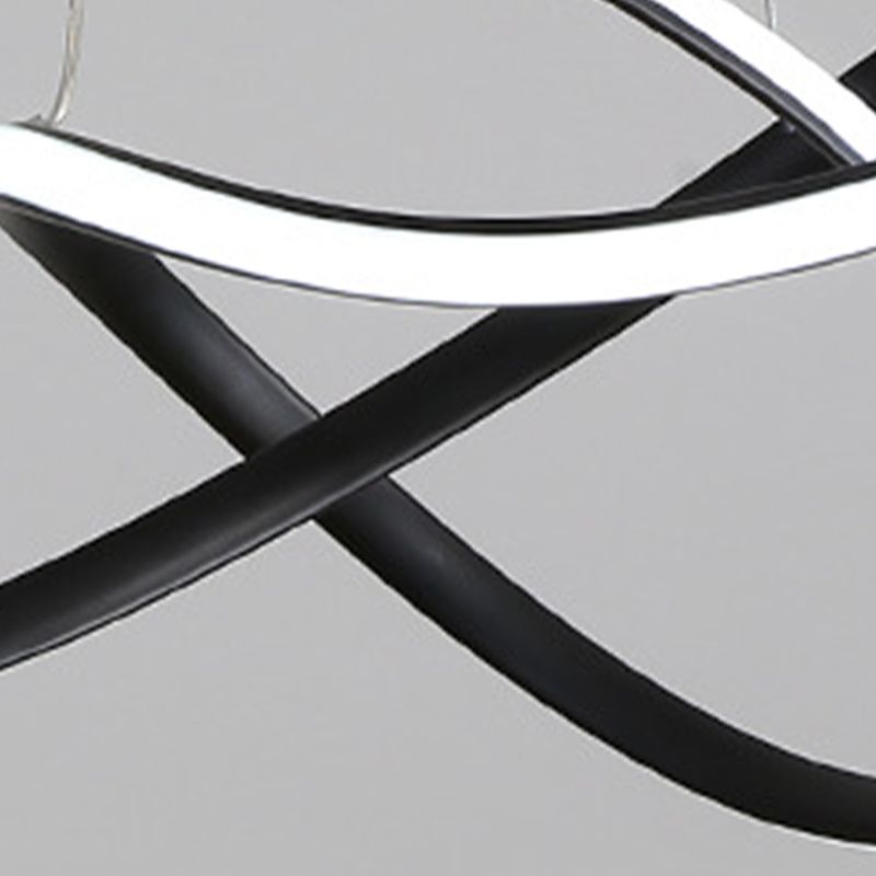 Siliconen LED lineaire hangende lamp in moderne eenvoud gelakte aluminium kroonluchter voor eetkamer