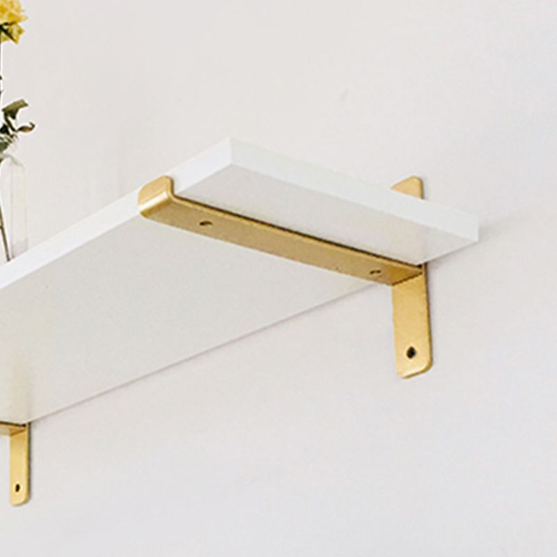 Engineered Wood White Bookshelf Glam Floating Closed Back Bookcase