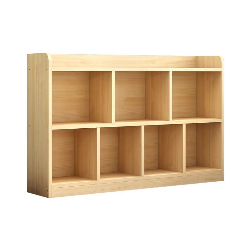 9.4" W Modern Wood Bookcase with Rectangular Shelves Bookshelf for Living Room
