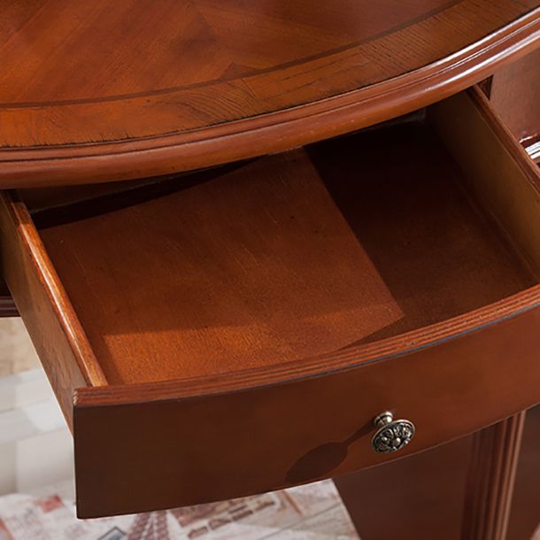 Victorian Rubber Wood End Table Freeform Console Table for Hall