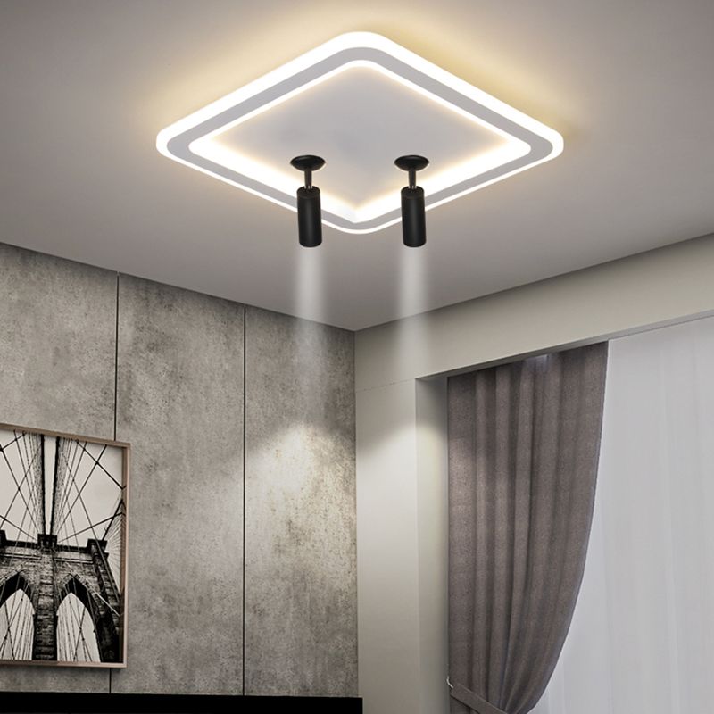 Metal Square Ceiling Lighting Nordic Style LED Ceiling Flush Mount for Living Room